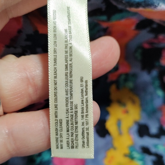 12541 Anthropologie multi-color floral print tiered cotton blend dress XS - Picture 15 of 15